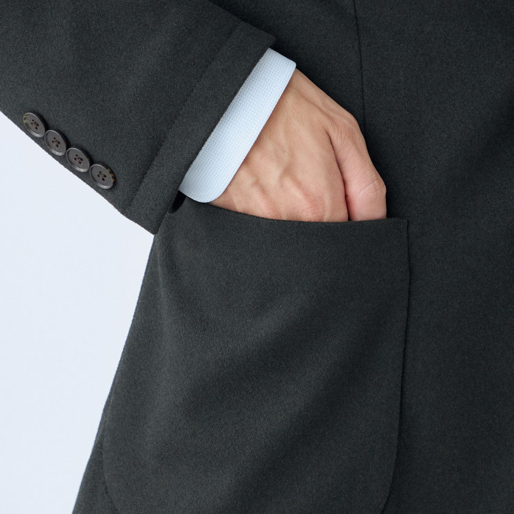 シルバーライン 【RBC】【秋冬】2釦ジャケット/ダークグリーン/パッチポケット/4S SUSTAINABILITY&ECOLOGY FABRIC 緑濃色