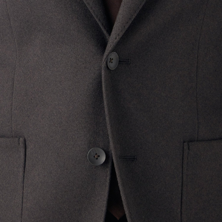 シルバーライン 【CLASSICO TAPERED】【秋冬】2釦ジャケット/ブラウン/パッチポケット/4S SUSTAINABILITY&ECOLOGY FABRIC 茶中間
