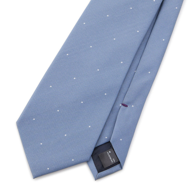 ブラックライン 【BLACK LINE】シルクブレンドドットネクタイ 7.5cm幅/ブルー その他