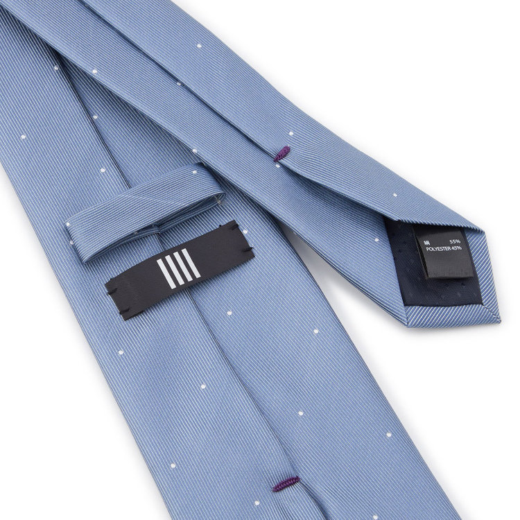 ブラックライン 【BLACK LINE】シルクブレンドドットネクタイ 7.5cm幅/ブルー その他