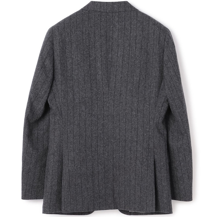 シルバーライン 【CLASSICO TAPERED】【秋冬】2釦シングルスーツ 1タック/グレー×ストライプ/RE:NEWOOL/※裾上げ必要 紺中間