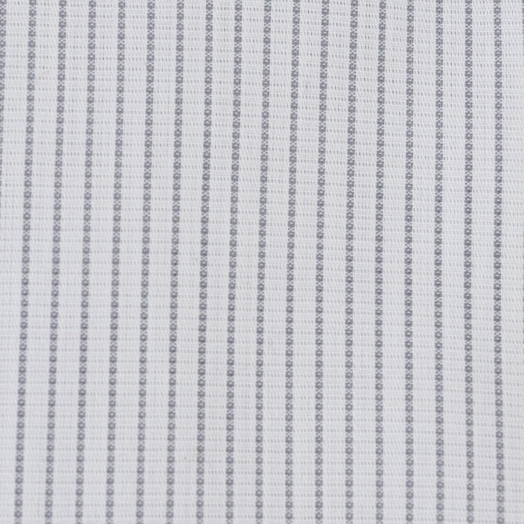 シルバーライン 【SILVER LINE】【形態安定】ボタンダウンワイシャツ/ホワイト×グレーストライプ グレー中間