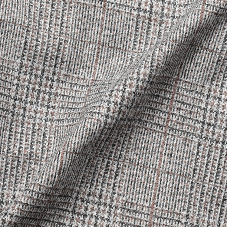 シルバーライン 【5DAYS CLOSET】【RBC】【秋冬】1タックテーパードパンツ/ブラウン×チェック/ウエストムーブ/※裾上げ必要 茶中間