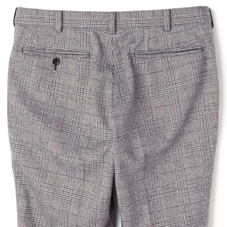 シルバーライン 【5DAYS CLOSET】【RBC】【秋冬】1タックテーパードパンツ/ブラウン×チェック/ウエストムーブ/※裾上げ必要 茶中間