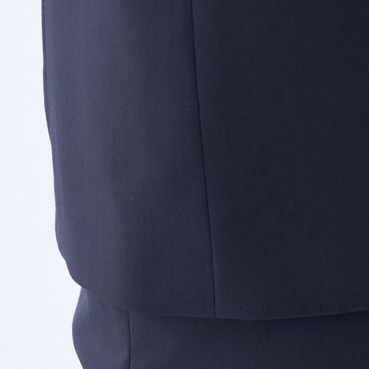 SUIT SELECT　アウトレット 【WEB限定/OUTLET/汚れ・キズ等有】【KSW】【年間】2釦シングルスーツ 0タック/ネイビー/ウエストシャーリング/ウォッシャブル/MOVING STRETCH/※裾上げ必要 紺中間