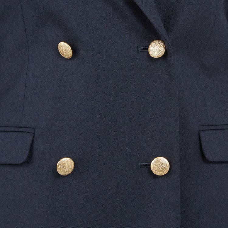 シルバーライン 【SILVER LINE】【秋冬】6釦2掛けダブルリミテッドブレザー/SUPER100'S/ネイビー×メタル釦 紺中間