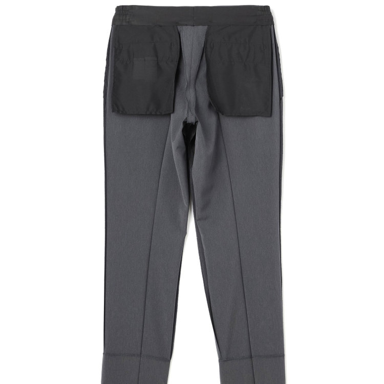 ブラックライン 【SLIM TAPERED_2】【春夏】スペアパンツ付き/2釦シングルスーツ 0タック/グレー/ウエストシャーリング/4S SUSTAINABILITY/※パンツ裾上げ済仕様 グレー濃色