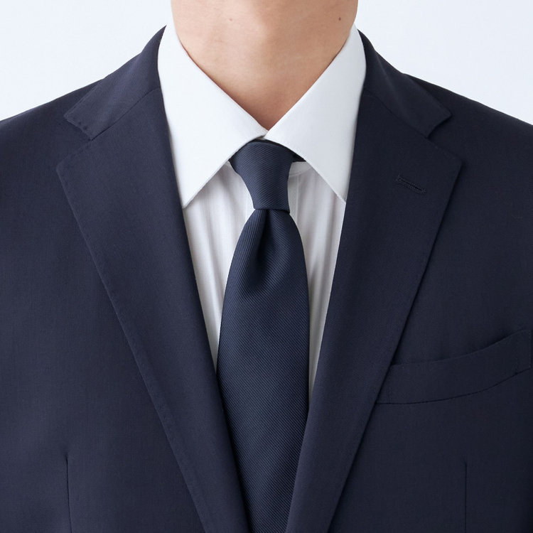 SUIT SELECT　アウトレット 【WEB限定/OUTLET/汚れ・キズ等有】【KSW】【年間】2釦シングルスーツ 0タック/ネイビー/ウエストシャーリング/ウォッシャブル/MOVING STRETCH/※裾上げ必要 紺中間