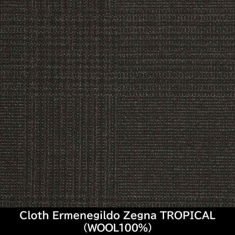 スーツセレクト 【国内縫製】【MEN'S】【パターンオーダー】【CLASSICO TAPERED S】【春夏】スーツ/ブラウン/Cloth Ermenegildo Zegna TROPICAL (WOOL100%) 茶中間
