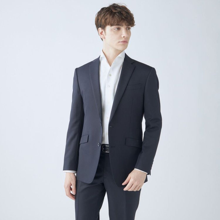 ブラックライン 【KSW】【年間】2釦シングルスーツ 0タック/ネイビー/※裾上げ必要 紺濃色