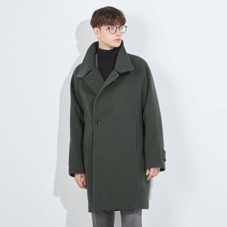 ブラックライン 【BL】コクーンスタンドコート/カーキ 黄淡色