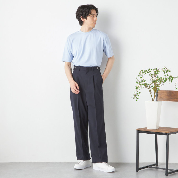 シルバーライン 【発送在庫あり】【スーツ屋が作った】BIZ Tシャツ/ブルー 青中間
