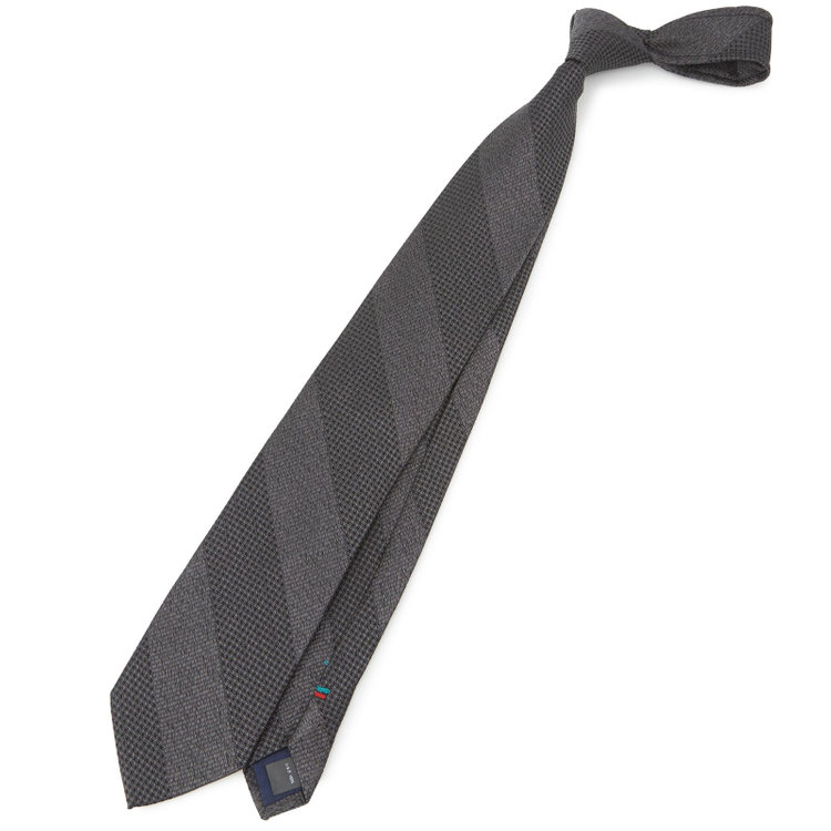 シルバーライン 【SILVER LINE】シルクストライプネクタイ 8.0cm幅/グレー その他