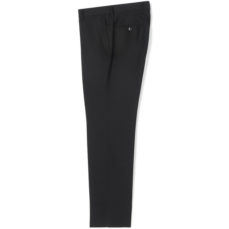 ブラックライン 【SLIM TAPERED】【年間】ウォッシャブル0タックテーパードパンツ/ブラック/裾上げ済仕様 黒