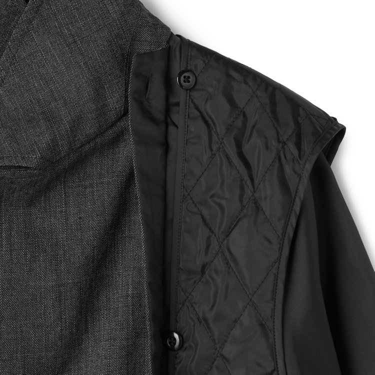 ブラックライン 【RBC】【カセット企画】ステンカラーラグランスリーブコート/グレー グレー中間