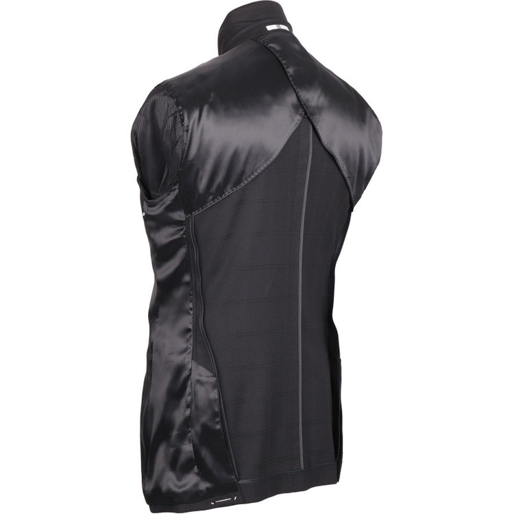 スーツセレクト 【CLASSICO TAPERED】【秋冬】2釦シングルスーツ 1タック/ブラック×シャドーチェック/ウォッシャブルパンツ ブラック系(黒)