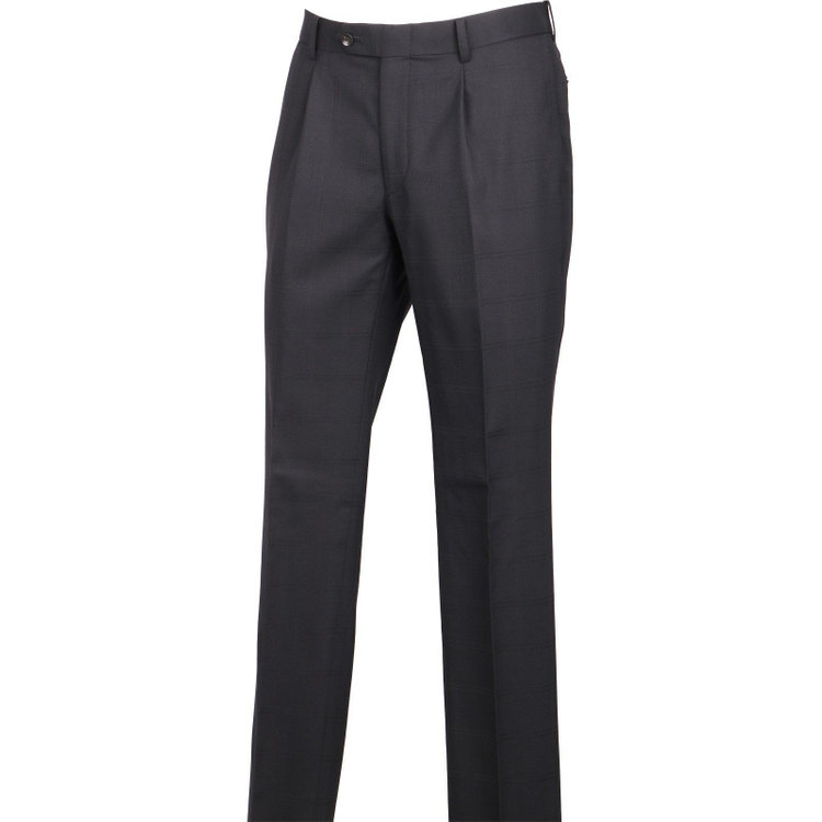 スーツセレクト 【CLASSICO TAPERED】【秋冬】2釦シングルスーツ 1タック/ブラック×シャドーチェック/ウォッシャブルパンツ ブラック系(黒)