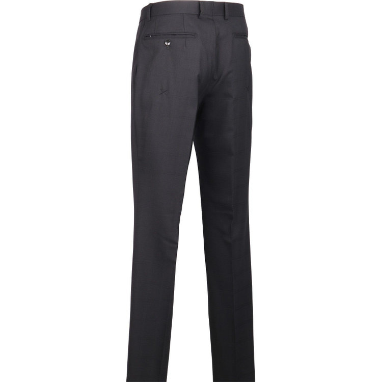 スーツセレクト 【CLASSICO TAPERED】【秋冬】2釦シングルスーツ 1タック/ブラック×シャドーチェック/ウォッシャブルパンツ ブラック系(黒)