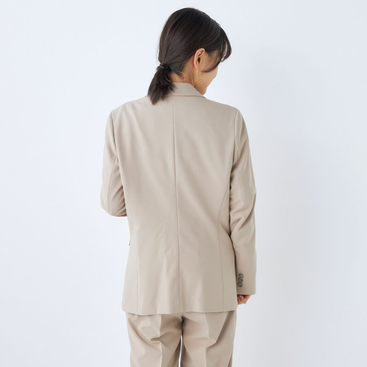 シルバーライン 【SL】【年間】1釦シングルパンツスーツ/グレージュ/パンツウエストシャーリング/ウォッシャブル/※パンツ裾上げ済仕様 茶淡色