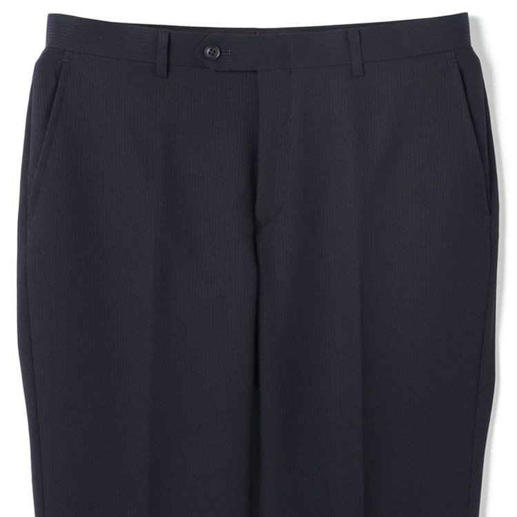 ブラックライン 【KSW】【年間】2釦シングルスーツ 0タック/ネイビー×シャドーストライプ/ウォッシャブルパンツ※裾上げ必要 紺濃色