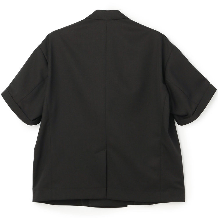 ブラックライン 「TailoredCasual」【春夏】ダブルブレストシャツジャケット/ブラック 黒