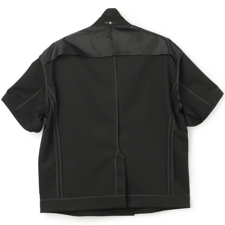 ブラックライン 「TailoredCasual」【春夏】ダブルブレストシャツジャケット/ブラック 黒