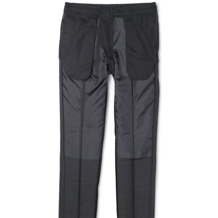 シルバーライン 【CLASSICO TAPERED】【年間】スペアパンツ付き/2釦シングルスーツ 1タック/グレー×ストライプ/ウエストシャーリング仕様/ウォッシャブル/※裾上げ必要 グレー中間