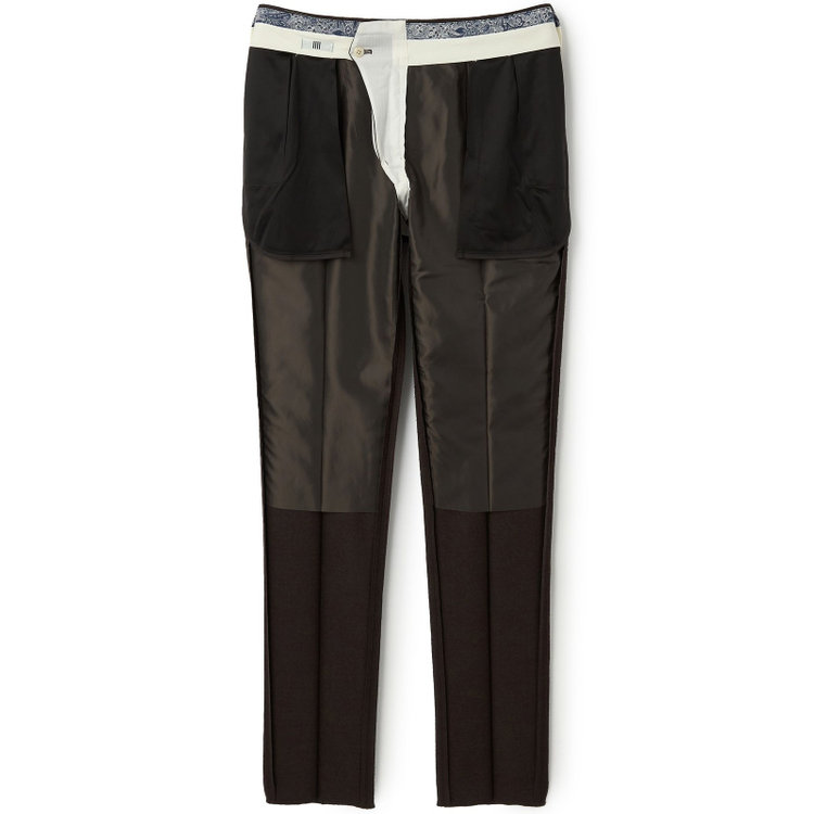シルバーライン CLASSICO TAPERED】【秋冬】ウール 1タックテーパードパンツ/ブラウン/ウエストムーブ/※裾直し必要 茶濃色
