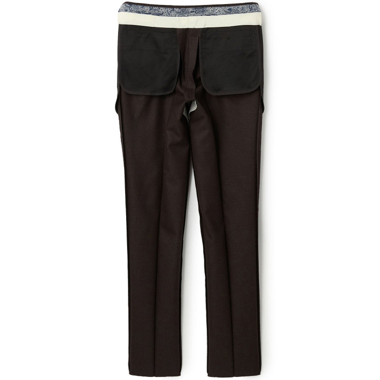 シルバーライン CLASSICO TAPERED】【秋冬】ウール 1タックテーパードパンツ/ブラウン/ウエストムーブ/※裾直し必要 茶濃色