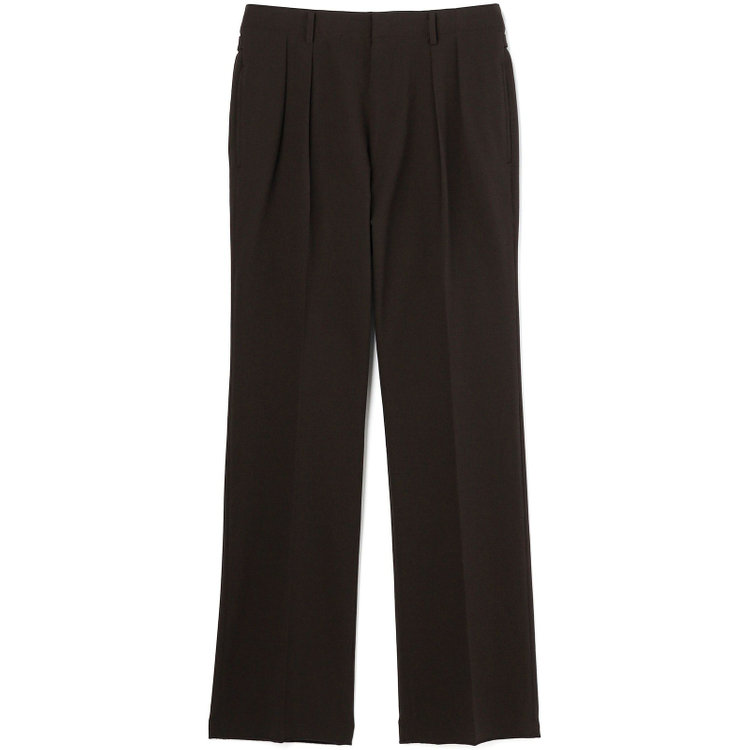 シルバーライン 【RBC】【春夏】2タックパンツ/ブラウン×サッカー/サイド尾錠/4S AIR/※裾上げ必要 茶濃色