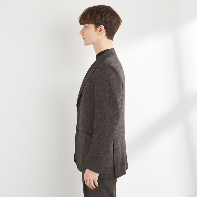 シルバーライン 【RBC】【秋冬】3釦段返りシングルスーツ 2タック/ブラウン/ドローコード&ウエストシャーリング/※パンツ裾上げ済仕様 茶濃色