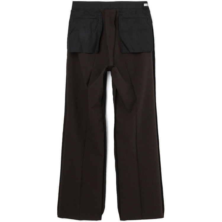 シルバーライン 【RBC】【春夏】2タックパンツ/ブラウン×サッカー/サイド尾錠/4S AIR/※裾上げ必要 茶濃色