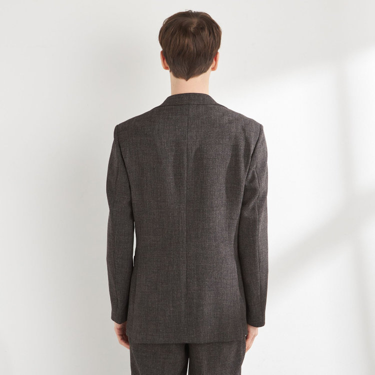 シルバーライン 【RBC】【秋冬】3釦段返りシングルスーツ 2タック/ブラウン/ドローコード&ウエストシャーリング/※パンツ裾上げ済仕様 茶濃色