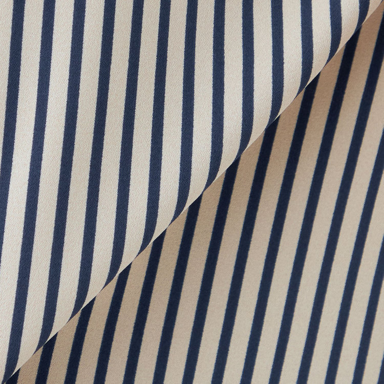 シルバーライン 【発送在庫あり】【SL/5分袖】プルオーバー/ベージュ×ネイビーストライプ 茶淡色