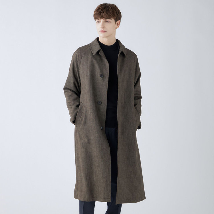 ブラックライン 【RBC】【カセット企画】ステンカラーラグランスリーブコート/ブラウン 茶中間