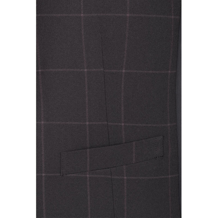 スーツセレクト 【SLIM TAPERED】【春夏】ジレ(ベスト)/ブラック×ウィンドペン/4S SUSTAINABILITY&ECOLOGY FABRIC ブラック系(黒)