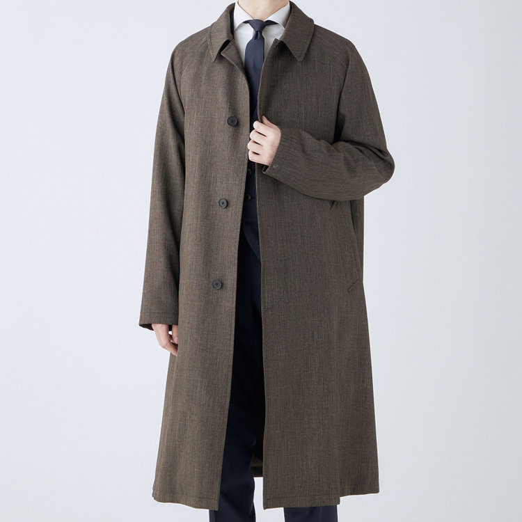 ブラックライン 【RBC】【カセット企画】ステンカラーラグランスリーブコート/ブラウン 茶中間