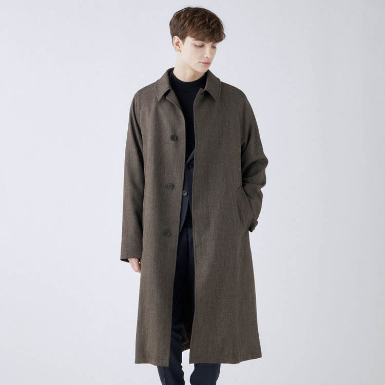 ブラックライン 【RBC】【カセット企画】ステンカラーラグランスリーブコート/ブラウン 茶中間