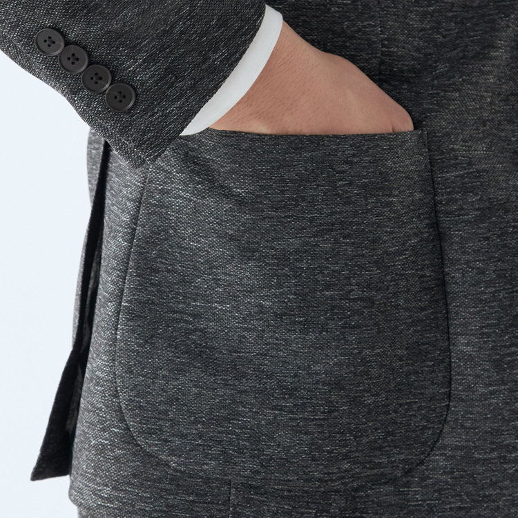 シルバーライン 【RBC】【春夏】ポリエステル2釦ジャケット/ブラック/4S SUSTAINABILITY&ECOLOGY FABRIC 黒