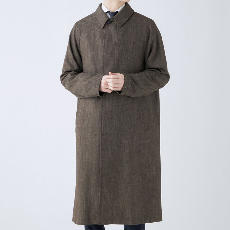 ブラックライン 【RBC】【カセット企画】ステンカラーラグランスリーブコート/ブラウン 茶中間