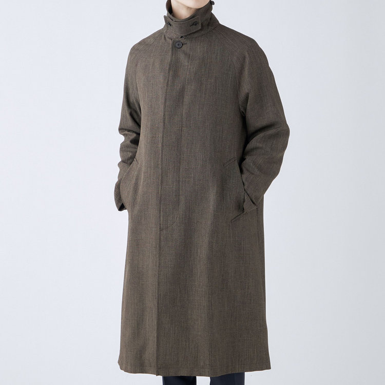 ブラックライン 【RBC】【カセット企画】ステンカラーラグランスリーブコート/ブラウン 茶中間