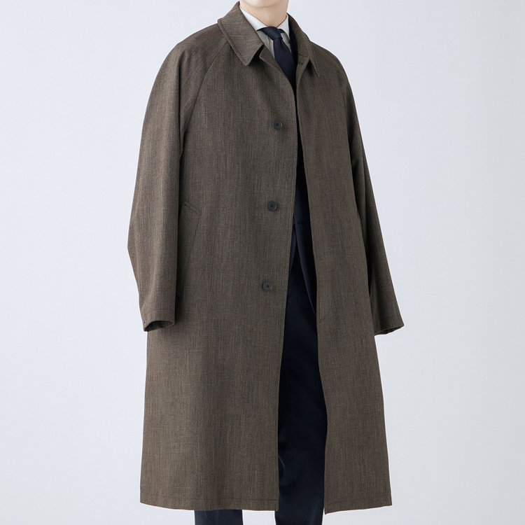 ブラックライン 【RBC】【カセット企画】ステンカラーラグランスリーブコート/ブラウン 茶中間