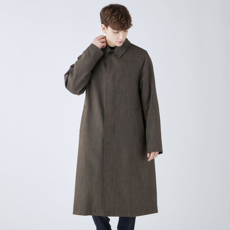 ブラックライン 【RBC】【カセット企画】ステンカラーラグランスリーブコート/ブラウン 茶中間