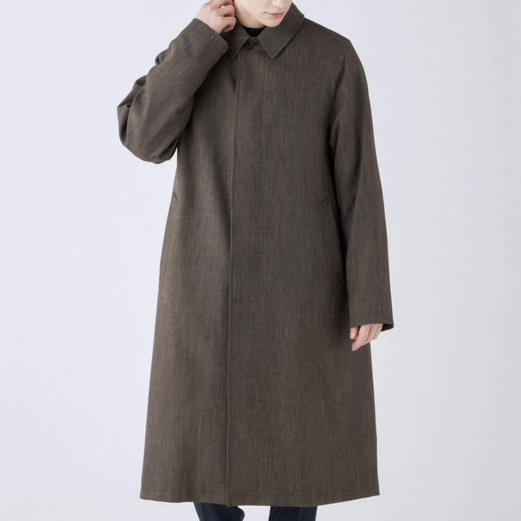 ブラックライン 【RBC】【カセット企画】ステンカラーラグランスリーブコート/ブラウン 茶中間