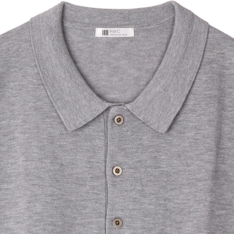 スーツセレクト 【WEB限定/OUTLET】【発送在庫あり】【RBC】【半袖】レトロポロシャツ/グレー グレー系(灰)