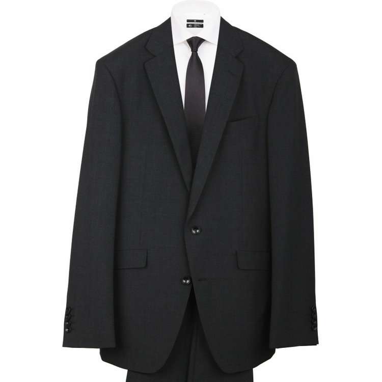 スーツセレクト 【WEB限定/OUTLET】【KSW】【春夏】2釦シングルスーツ 0タック/グレー×ソリッド/SUPER TOUGH 100's グレー系(灰)