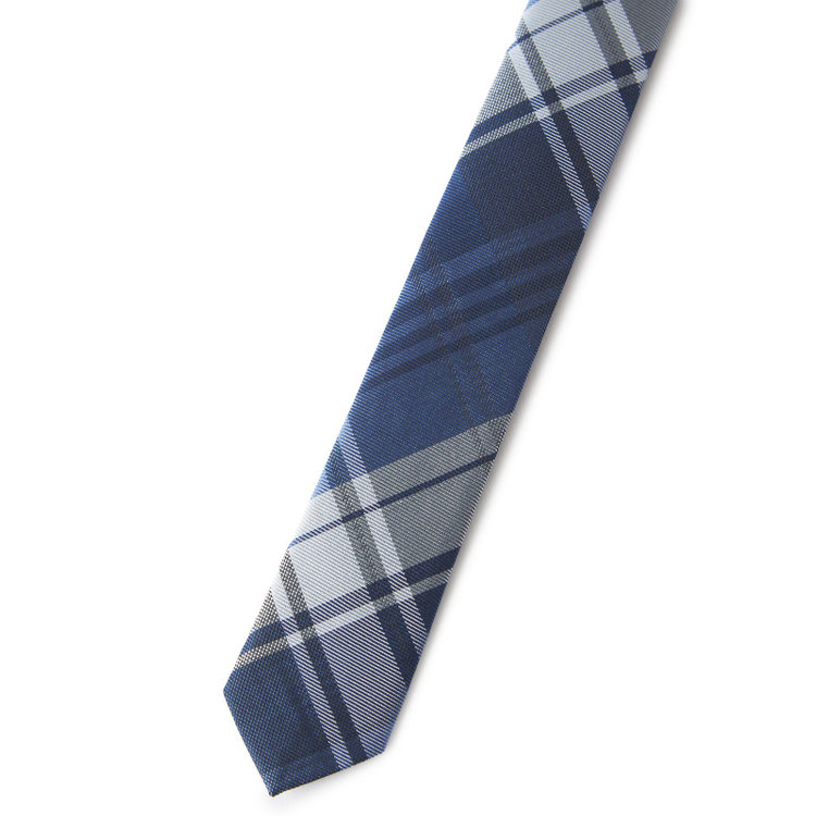ブラックライン 【BLACK LINE】シルクブレンドチェックネクタイ 7.5cm幅/ネイビー その他