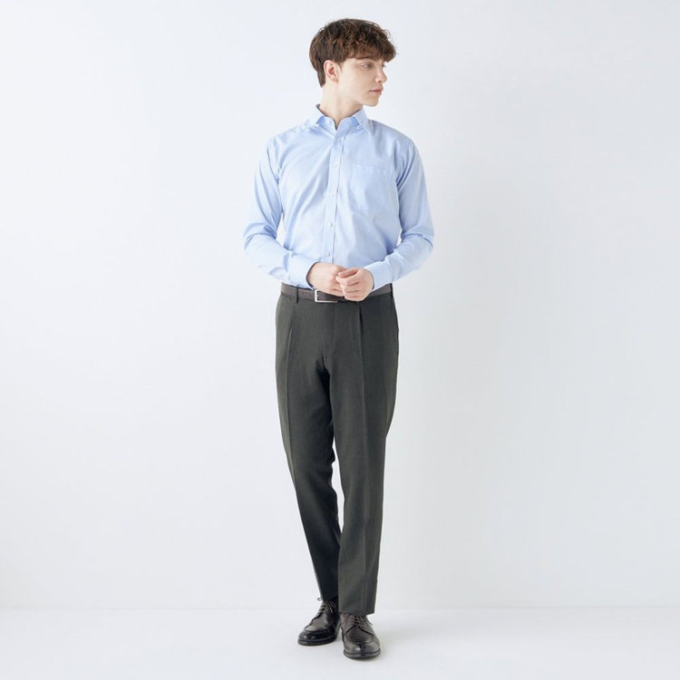シルバーライン 【CLASSICO TAPERED】【春夏】1タックテーパードパンツ/カーキ/ウエストムーブ仕様/4S SUSTAINABILITY&ECOLOGY FABRIC/※裾上げ済仕様 緑濃色
