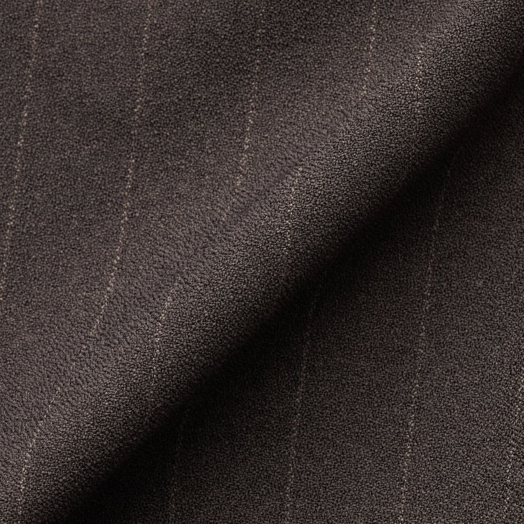 シルバーライン 【SILVER LINE】【秋冬】4釦1掛ダブル パンツスーツ/ブラウン×ストライプ/ウォッシャブル/ウエストシャーリング/4S SUSTAINABILITY&ECOLOGY FABRIC/※パンツ裾上げ済仕様 茶中間