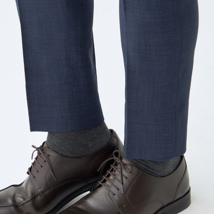 シルバーライン 【CLASSICO TAPERED】【春夏】1タックテーパードパンツ/ネイビー/ウエストムーブ仕様/4S SUSTAINABILITY&ECOLOGY FABRIC/※裾上げ済仕様 紺中間